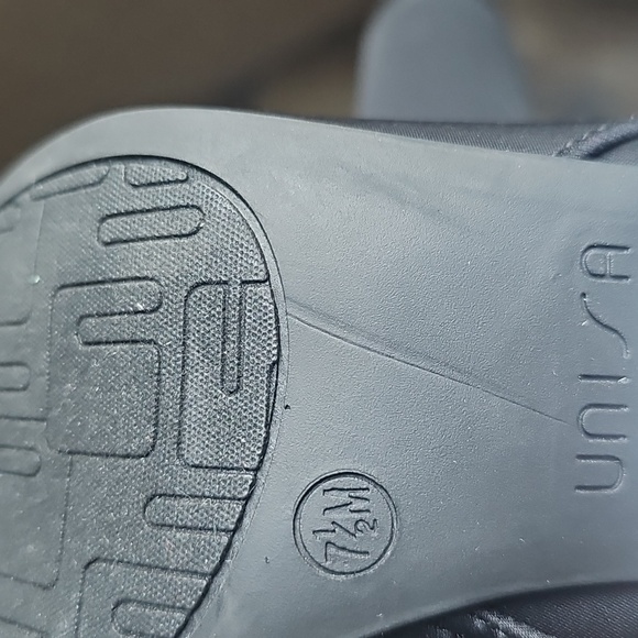 Unisa Black Ankle Boots with Silver Buckle - Picture 2 of 4